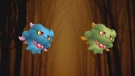 Regular and shiny Misdreavus (Image via TPC)